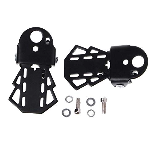 Mountain Bike Pedal : CHENGTAO One Pair Stainless Steel Mountain Bike Rear Foot Pedal Thicken Bicycle Rear Folding Pedals For Bike Child Seat Bike Accessories (Color : Black)