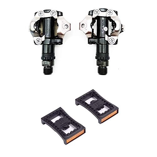 Mountain Bike Pedal : CHENGTAO PD M520 Mountain Bike Pedals Clipless SPD Pedals MTB Bicycle Mountain Bike Parts (Color : Black With PD22)