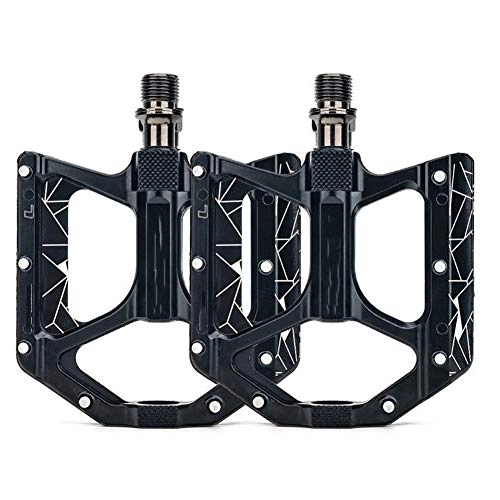 Mountain Bike Pedal : Cheniess Bicycle Pedal Mountain Bike Large Tread Surface Non-Slip Aluminum Alloy Pelin Pedal Super-Run Bearing Pedal Suit for Long Ride (Color : M68)