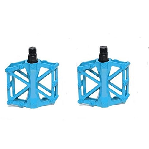 Mountain Bike Pedal : Cheniess Mountain Bike Pedal Bicycle Equipment Pedal Pedal Ultra Light Aluminum Alloy Pedal Universal Suit for Long Ride (Color : Blue)