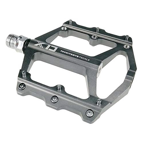Mountain Bike Pedal : ChenYongPing Non-Slip Bike Pedal- Mountain Bike Pedals 1 Pair Aluminum Alloy Antiskid Durable Bike Pedals Surface For Road BMX MTB Bike 5 Colors (SMS-XD) (Color : Gray)