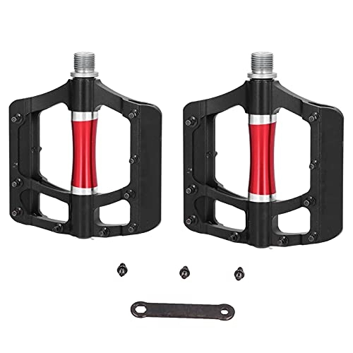 Mountain Bike Pedal : CHICIRIS 1 Pair CNC Aluminum Antiskid Pedal, Mountain Road Bicycle Anti‑Slide Aluminium Alloy Widen High Speed Bearing Pedal Bicycle Accessories