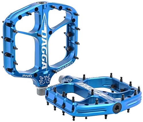 Mountain Bike Pedal : CHROMAG Dagga Unisex Adult MTB / MTB / Cycle / VAE / E-Bike Pedals, Blue, 120 x 115 mm
