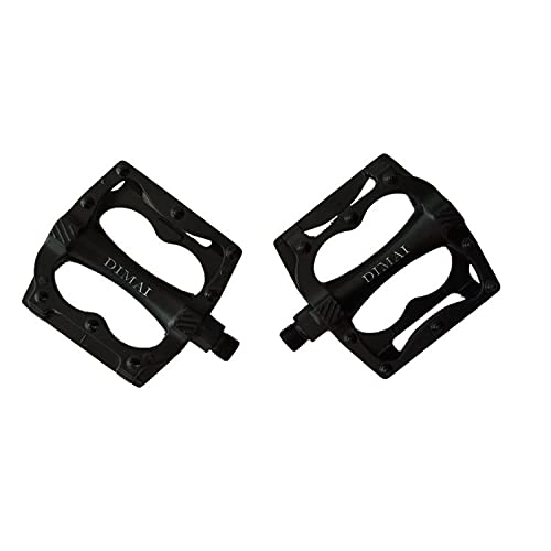 Mountain Bike Pedal : Chtom Bicycle all-aluminum light foot on the mountain bike highway dead fly bicycle universal pedal anti-slip light foot pedal (Color : Black)