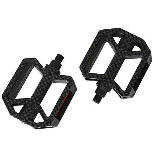 Mountain Bike Pedal : Chtom Mountain Bike Pedals Flat Non Slip Aluminium Alloy Non-slip Bicycle Pedals Bicycle Platform Pedals Cycling Accessory Parts Black 1pair (Color : Black)