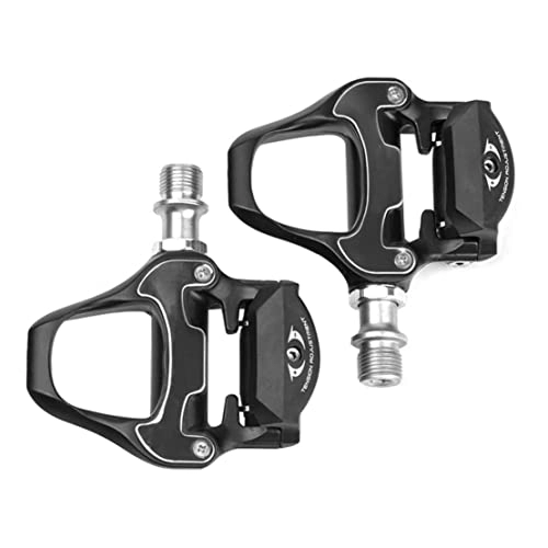 Mountain Bike Pedal : Chtom Mountain Road Bike Fixed Gear Bicycle Pedals with Toe Clips Straps Outdoor Cycling Accessory Bike Pedals 1 Pair (Color : Black)