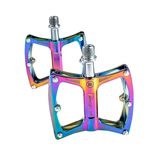 Mountain Bike Pedal : CLISPEED 1 Pair Mountain Bike Pedal Metal Bicycle Platform Flat Pedals for Road Mountain Cycling Road Bicycle