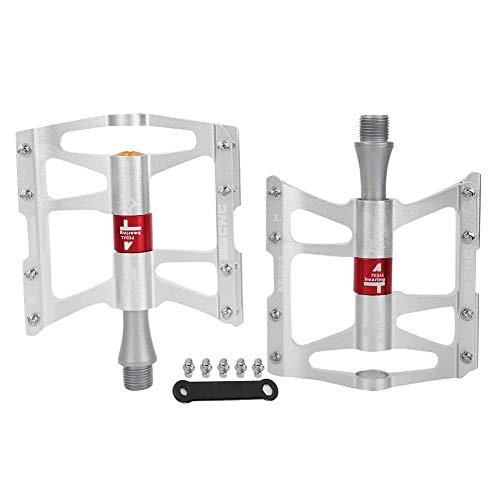 Mountain Bike Pedal : Cloudbox 1Pair Of Aluminum Alloy Mountain Road Bike Pedals Lightweight Bicycle Replacement Parts, High Hardness, Durable(Silver)