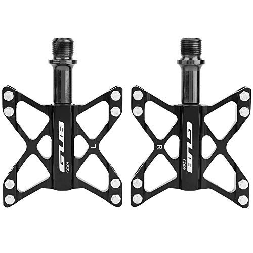 Mountain Bike Pedal : Cloudbox One Pair Aluminium Alloy Mountain Road Bike Lightweight Pedals Bicycle Replacement, Fits Most Bikes Perfectl(Black)