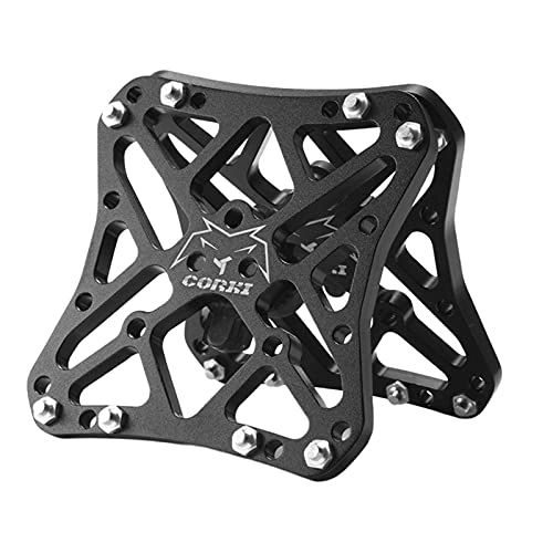 Mountain Bike Pedal : Colcolo Aluminum Alloy Bicycle Pedal Platform Adapters for Bike Pedals MTB Mountain Road Bike Accessories, Black