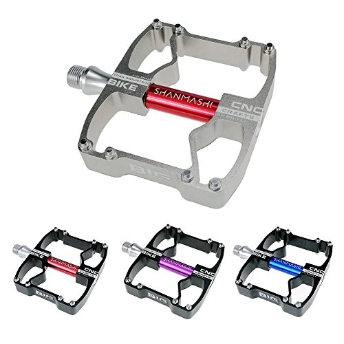 Mountain Bike Pedal : Comaie Mountain Bike Flat Platform Sealed Bearing Pedals Metal Bicycles Bicycle Pedal Road Fixed Gear 4.7 inch