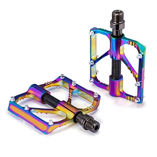 Mountain Bike Pedal : COSCANA Mountain Bike Pedals, Colorful MTB Pedals, BMX Pedals, Sealed Bearings, 9 / 16 High-Strength Pedal