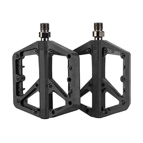 Mountain Bike Pedal : COSCANA Mountain Bike Pedals MTB Pedals Bicycle Flat Pedals Aluminum 9 / 16" Sealed Bearing Lightweight Pedals for MTB Road BikeBlack