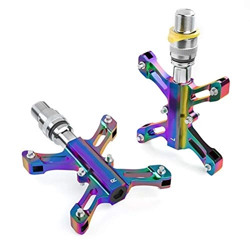 Mountain Bike Pedal : COSCANA MTB Pedals Mountain Bike Pedals 3 Bearing Non-Slip Lightweight Colorful Bicycle Pedals For BMX MTB, General 9 / 16" Thread