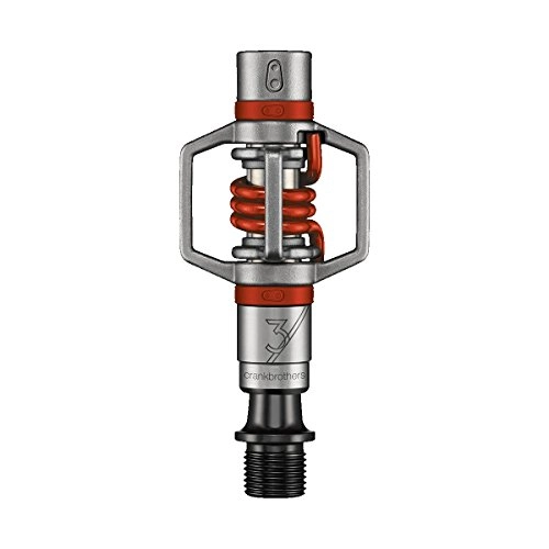 Mountain Bike Pedal : Crank Brothers Unisex's Eggbeater-3 Pedals, Stainless / Red, One Size