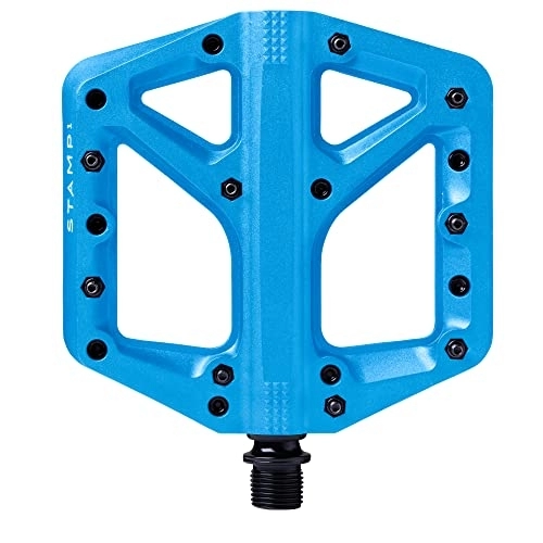 Mountain Bike Pedal : Crankbrothers Stamp-1 Pedals, Large, Blue