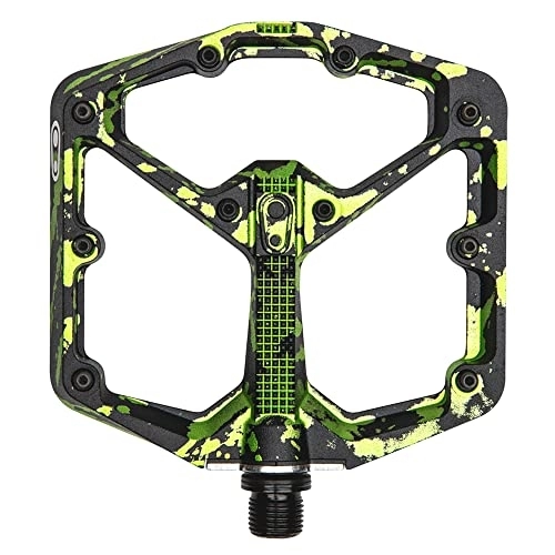 Mountain Bike Pedal : Crankbrothers Stamp 7 Mountain Bike Pedals, Size Large, Black / Lime