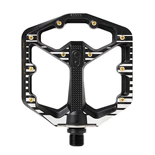 Mountain Bike Pedal : Crankbrothers Stamp 7 Small Mountain Bike Pedals Fabio Wibmer Signature Edition - Black & White - MTB Enduro Trail BMX Optimized Platform - Flat Pair of Bike Pedals (Adjustable pins Included)