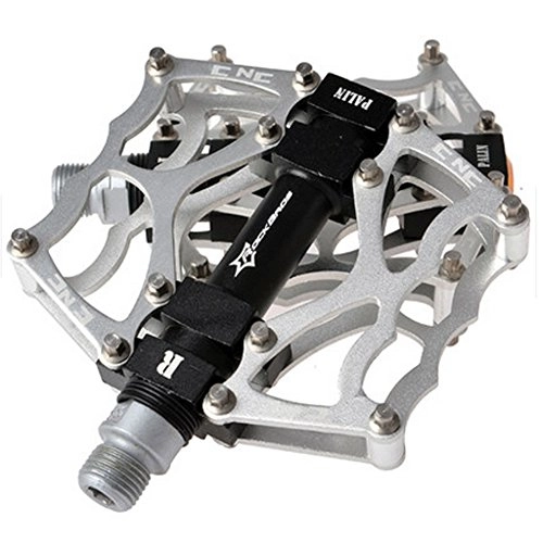 Mountain Bike Pedal : Creative Fixed Gear Bike Aluminium Alloy Pedals Mountain Bicycle Pedals, Silver