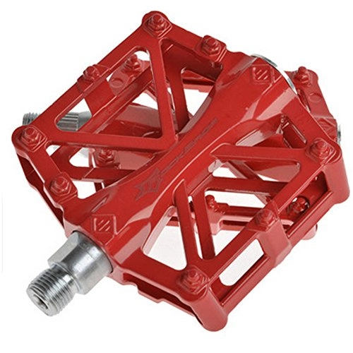Mountain Bike Pedal : Creative Mountain Bicycle Pedals Fixed Gear Bike Aluminium Alloy Pedals, Red