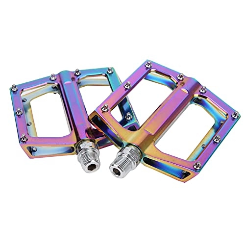 Mountain Bike Pedal : Crisist Aluminum Alloy Bike Pedals, Non‑Slip Pedals Stainless Steel Anti‑skid Nails Grab for Mountain Bikes for Bicycles for Folding Bikes for Road Bikes