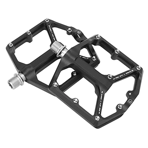 Mountain Bike Pedal : Cuque Bicycle Pedal, Aluminum Alloy Dust Cover, Flat Pedals Non Slip for Mountain Bike Riding