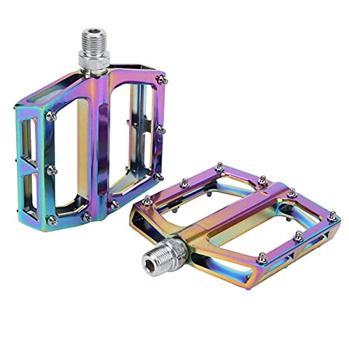 Mountain Bike Pedal : CUTULAMO Aluminum Alloy Bike Pedals, Sturdy and Durable Not Easy To Rust Mountain Bike Pedals CNC Aluminum Alloy Strong Grip for Bike for Riding