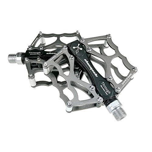 Mountain Bike Pedal : Cxraiy-SP Bicycle Pedal Mountain Bike Pedals 1 Pair Aluminum Alloy Antiskid Durable Bike Pedals Surface For Road BMX MTB Bike 8 Colors (SMS-CA100) Bicycle Cycling Bike Pedals (Color : Titanium)