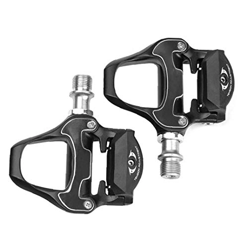 Mountain Bike Pedal : Cycle Pedal Road Bike Pedals Metal Self Locking Aluminum Alloy Touring Pedals for Shimano System Spd Black