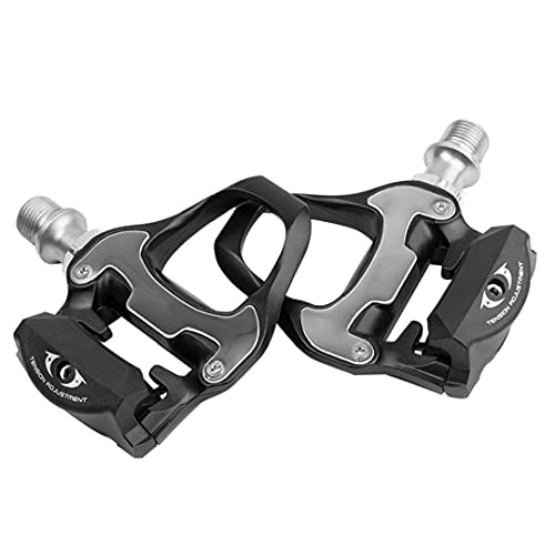 Mountain Bike Pedal : Cycle Pedal Road Bike Pedals Metal Self Locking Aluminum Alloy Touring Pedals for Shimano System SPD Black Bike Accessories