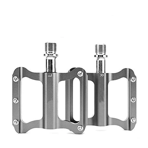 Mountain Bike Pedal : Cycling Cycle Platform Pedal Bike Pedals Mountain Road Easy Installation (Color : Grey)