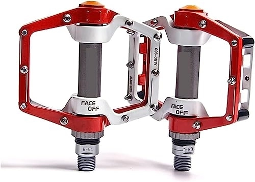 Mountain Bike Pedal : cycling pedals, road bikepedals, Bicycle Pedals, Bicycle Pedal Anti-slip Ultralight CNC MTB Mountain Bike Platform Pedal Flat Sealed Bearing Pedals Bicycle Accessories (Color : Rood)