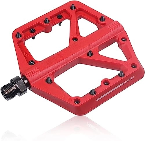 Mountain Bike Pedal : cycling pedals, road bikepedals, Mountain Bike Nylom Pedal Mountain Road Platform Pedal Parts Anti-Slip (Color : Rood)