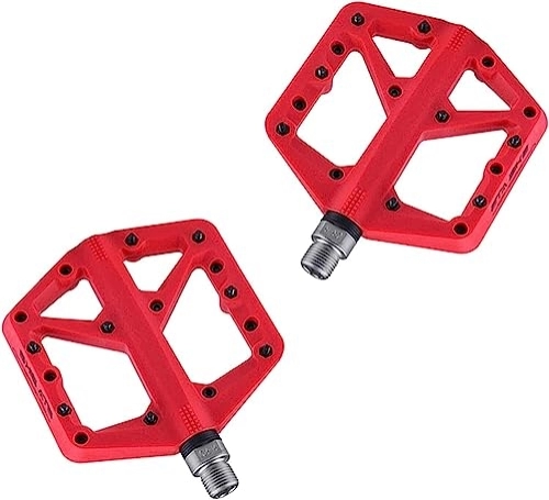Mountain Bike Pedal : cycling pedals, road bikepedals, Mountain Bike Nylon Cycling Bike Bike MTB Bicycle Part Pedals Durable Anti-Slip (Color : Rood)