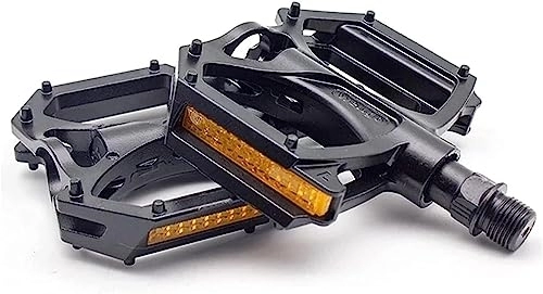Mountain Bike Pedal : cycling pedals, road bikepedals, Mountain Bike Pedal Aluminum Alloy MTB Anti-Slip (Color : Black)