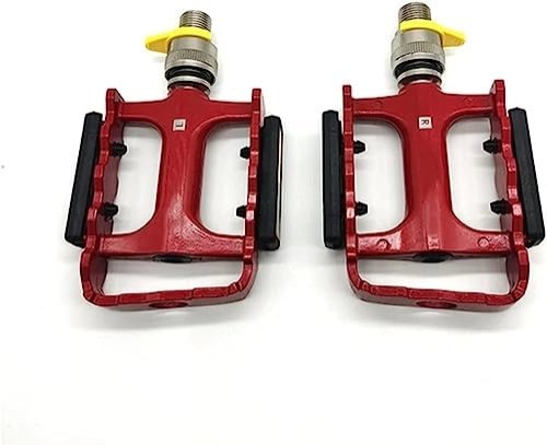 Mountain Bike Pedal : cycling pedals, road bikepedals, Mountain Folding Bike Quick Pedal for Bicycle Pedal Anti-Slip (Color : Rood)