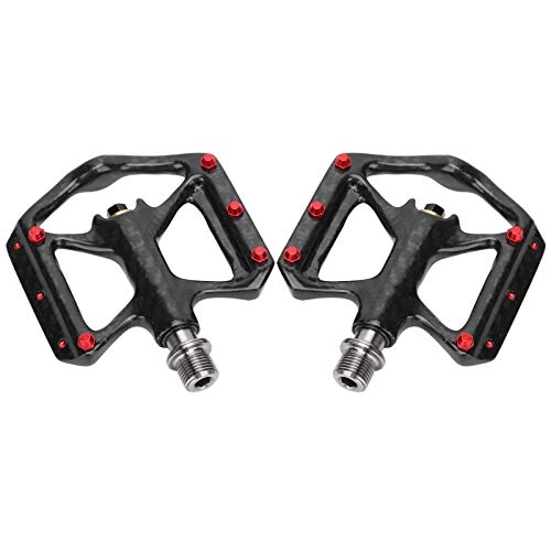 Mountain Bike Pedal : Cyrank Durable Road Bike Pedals, Mountain Bike Pedals, Lightweight Nylon Fiber Bicycle Platform Pedals for Bicycle Pedals Adapter Parts