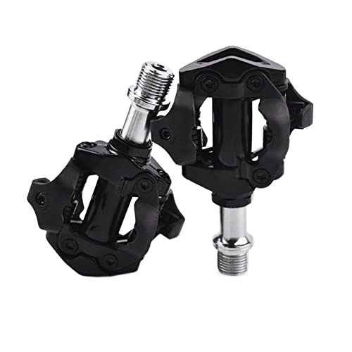 Mountain Bike Pedal : DAIANNA F XiaoY Compatible With MTB Lock Pedal System Bicycle Self-locking Shoe Cleats Pedals Aluminum Alloy Compatible With Shimano MTB Road Mountain Bike Parts F XiaoY