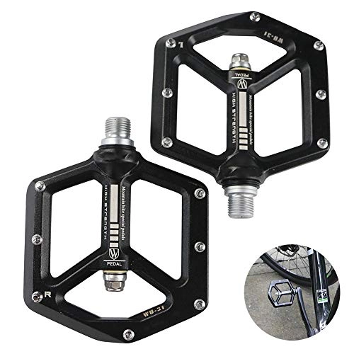 Mountain Bike Pedal : DASGF Aluminum Bicycle Cycling Bike Pedals, Mountain Bike Pedals Lightweight Antiskid Durable Mountain Bike Pedal Cycling Sealed Bearings Pedals Road Bike Hybrid Pedals for BMX MTB Cycling