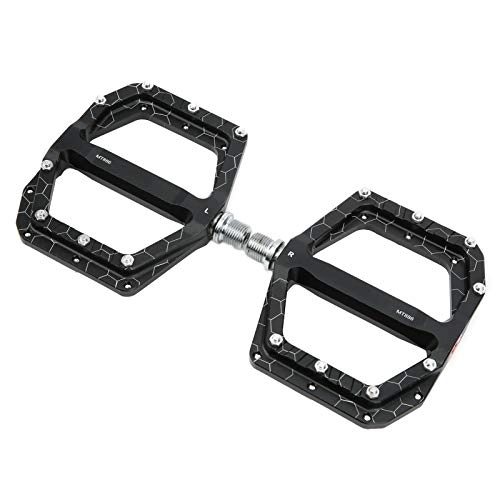 Mountain Bike Pedal : DAUERHAFT Bike Pedal Double‑Sided Non‑Slip Nails Aluminum Alloy Pedal Light Weight CNC Surface Road Bicycle Pedal, Suitable for Mountain Bike