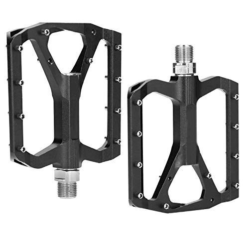 Mountain Bike Pedal : DAUERHAFT Mountain Bike Pedal, Aluminum Alloy Non-Slip Bicycle Foot Rest, Cycling Accessory, Suitable for Bicycles and Mountain bikes(black)