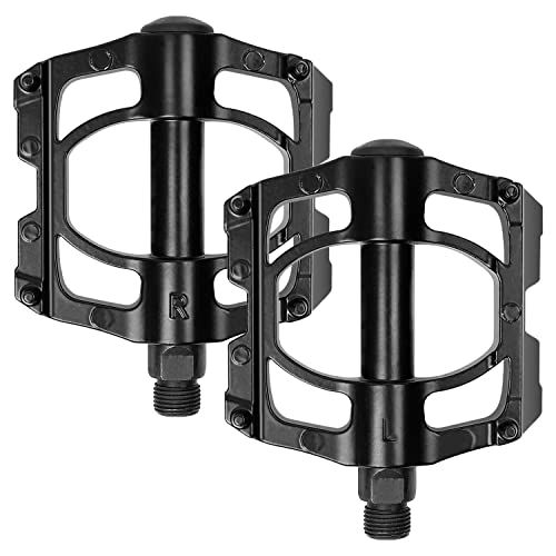 Mountain Bike Pedal : DEANKEJI Bicycle Pedals 95 x 95 mm Mountain Bike Pedals - Built-in Three Sealed Bearings - Shaft Diameter 9 / 16 Inch Aluminium Alloy Non-Slip Pedals - for Mountain Bikes, Road Bikes