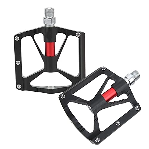 Mountain Bike Pedal : Dechoga 2pcs Mountain Bike Pedals Non‑slip Aluminum Alloy Lightweight Bicycle Flat Pedals Electric Scooter Accessories(黑色)