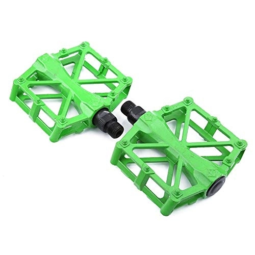 Mountain Bike Pedal : Delaman Bicycle Pedals, Mountain Road Bike Pedals Lightweight Aluminium Sealed Bearing Bicycle Pedal(Green)