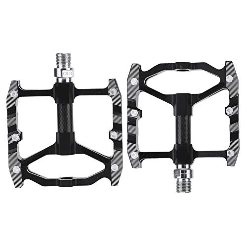 Mountain Bike Pedal : Delaman Pedals, Aluminium Alloy Mountain Road Bike Lightweight Pedals Bicycle Replacement Part 1 Pair