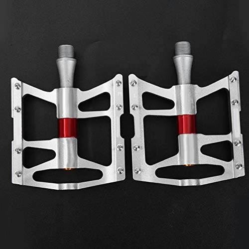 Mountain Bike Pedal : Demeras durable exquisite workmanship Lightweight Bicycle Replacement Parts Aluminum Alloy Mountain Road Bike Pedals for Home Entertainment(Silver)
