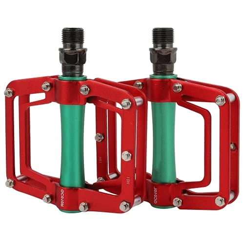 Mountain Bike Pedal : Demeras Universal Pedal, Anti-Skid Aluminum Alloy 1 Pair Mountain Bike Pedals for Bicycle Pedals(Red Green)
