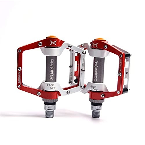 Mountain Bike Pedal : density Bicycle Pedals MTB BMX Sealed Bearing Road Mountain Bike CNC Product Alloy SPD Cleats Ultralight Pedal Cycling Parts Spindle (Color : Red)
