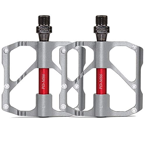 Mountain Bike Pedal : Desert camel Bicycle Pedals, Aluminum Alloy Bearing Pedal Road Bike Ultra Light Palin Pedals, Suitable for Mountain Bike Road Bike Riding, Silver, A