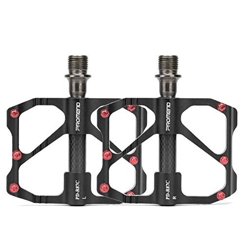 Mountain Bike Pedal : Desert camel Bicycle Pedals, Aluminum Alloy Bearing Pedals, Carbon Fiber Bicycles, Palin Pedals, Suitable for Mountain Bike Road Bike Riding, Black, B